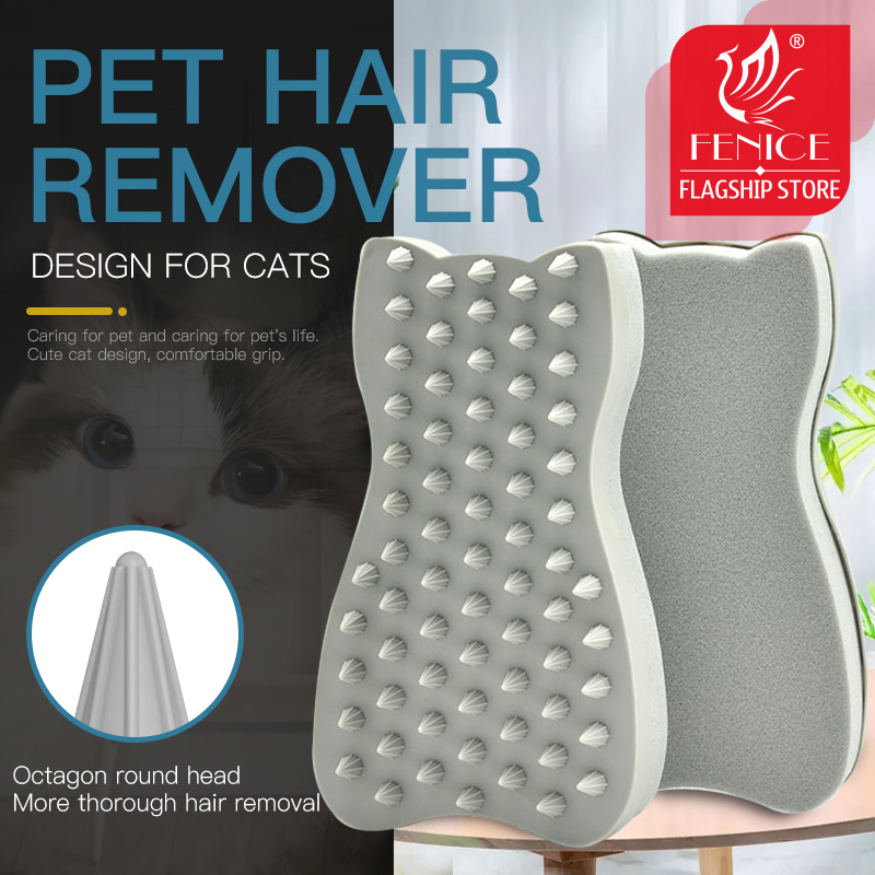 Fenice Pet Dog Cat Bath Glove Brush Comb Rubber Hair Fur Grooming Massaging Brush Pet Shower Cat brush Hair Remove