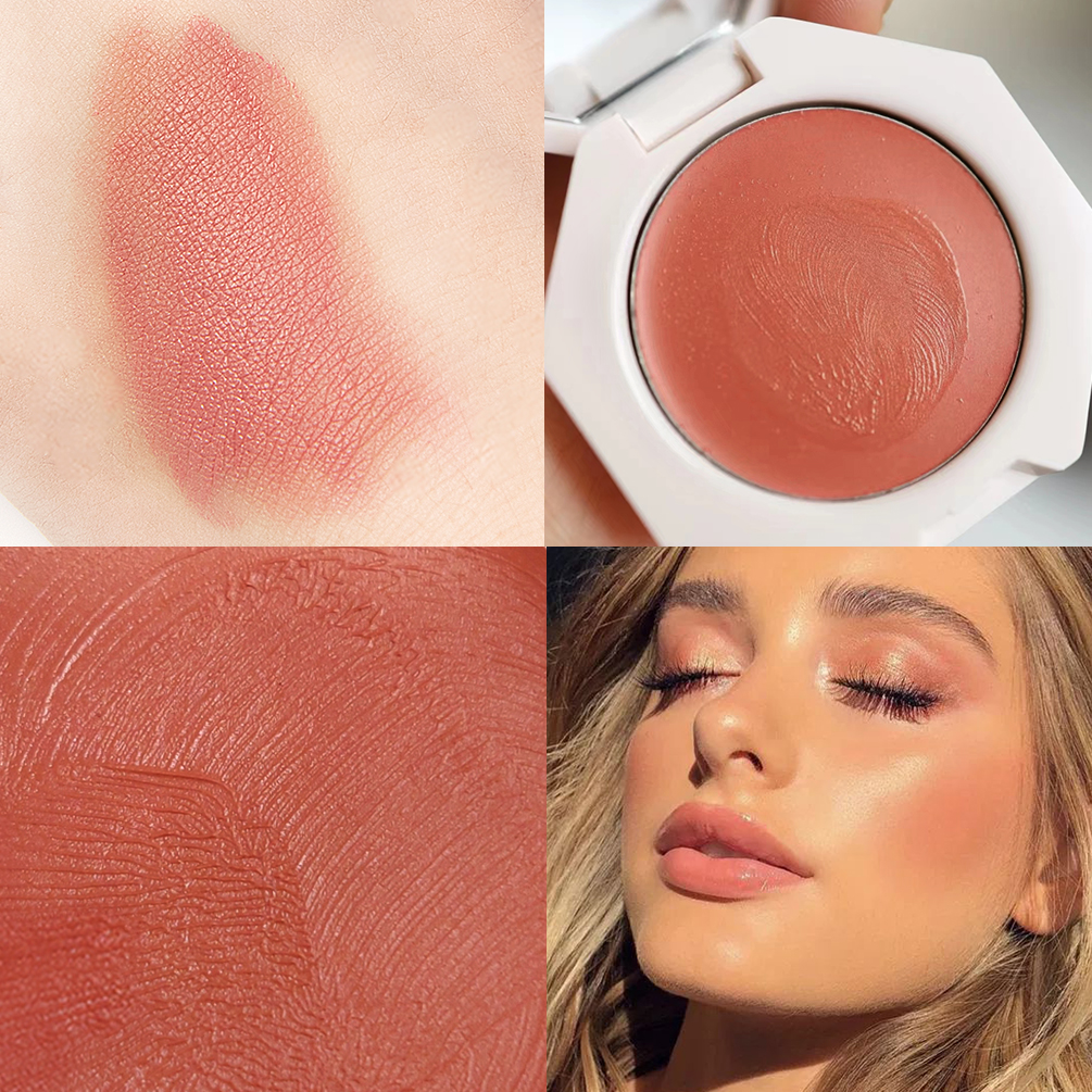 QIBEST Makeup Blush Powder Palette Cheek 8 Colors Blusher Face Contour Baked Blusher Cosmetics Powder Mineral Base Blush Palette