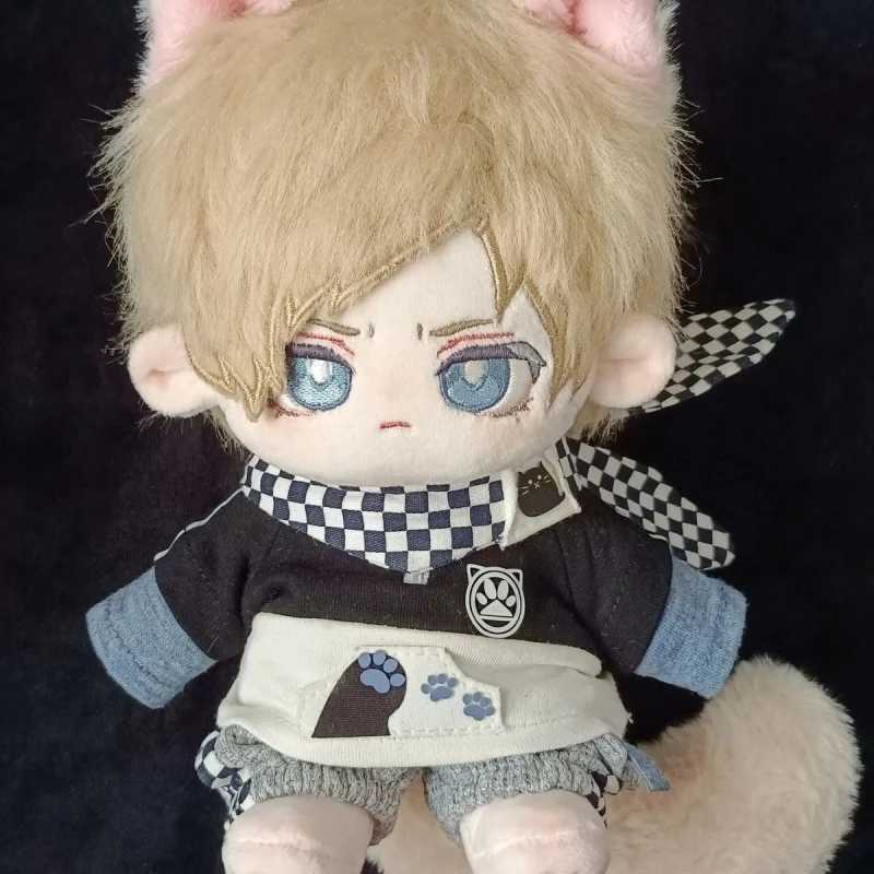 Plush Dolls Leon Scott Kennedy Cosplay 20cm nude doll cotton plush toy filled with soft plush J240410