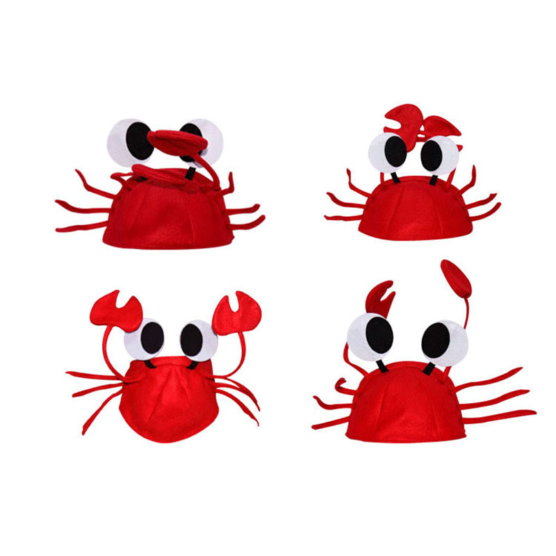 Drop Ship&Wholesale Halloween Christmas Cute Red Lobster Crab Hat Adult Fancy Party Costume Cap Gift Oct.14