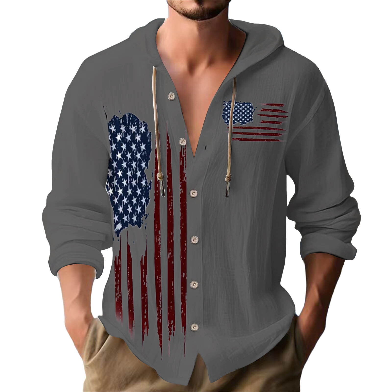 Designer's new autumn fashion printed men's hooded sweatshirt