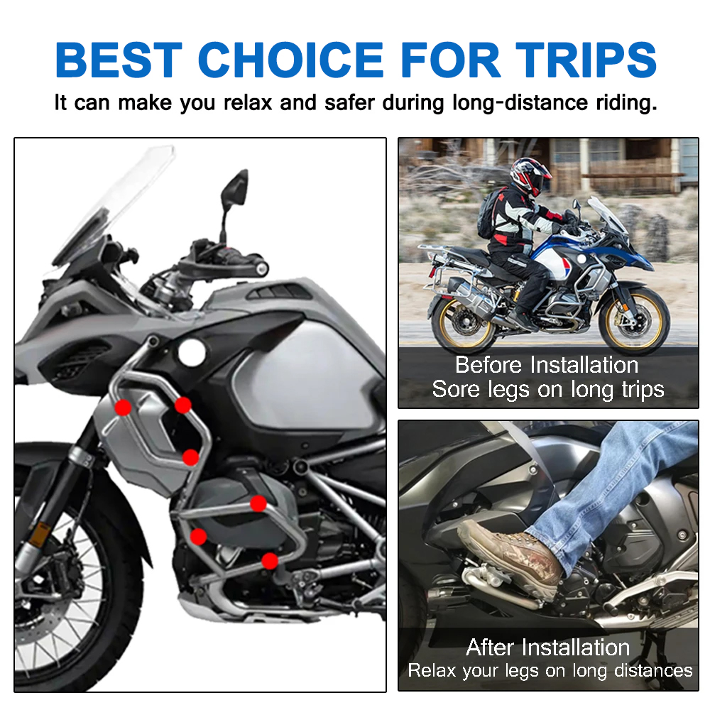 22-28MM Crash Bar Folding Footrests For Suzuki V-STROM 650 1050 XT Highway Footpegs For V-STROM650XT V-strom1050XT ADV Adventure