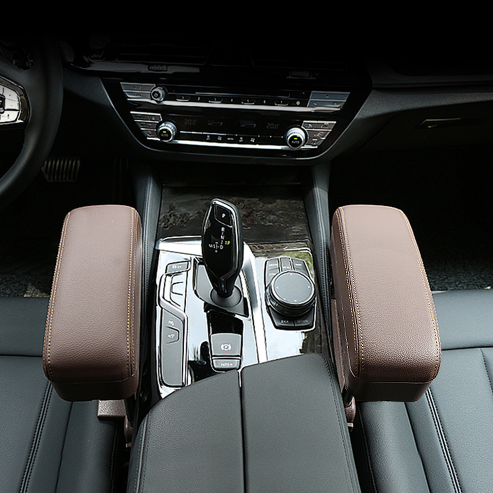 Car Armrest Box Elbow Rest Pad PU Leather Center Console Armrest Storage Organizer Adjustable Auto Arm Rest Elbow Support