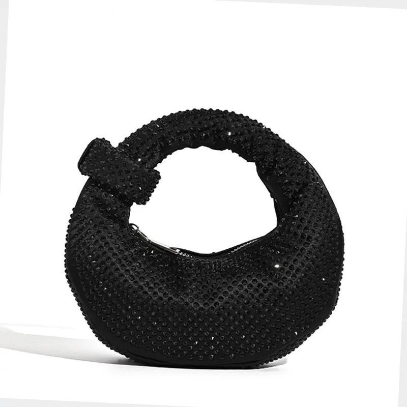 Free Delivery 2025S Designer New Niche Full Dia Dumpling Hand French Female Ladies Dinner Casual All-match Handbag Rhinestone Bag Designer Bag Luxury 