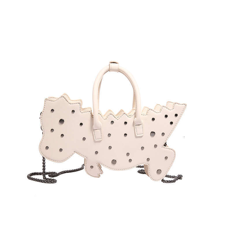Rivet dinosaur 2024 new fashionable and stylish handbag with the same chain crossbody bag