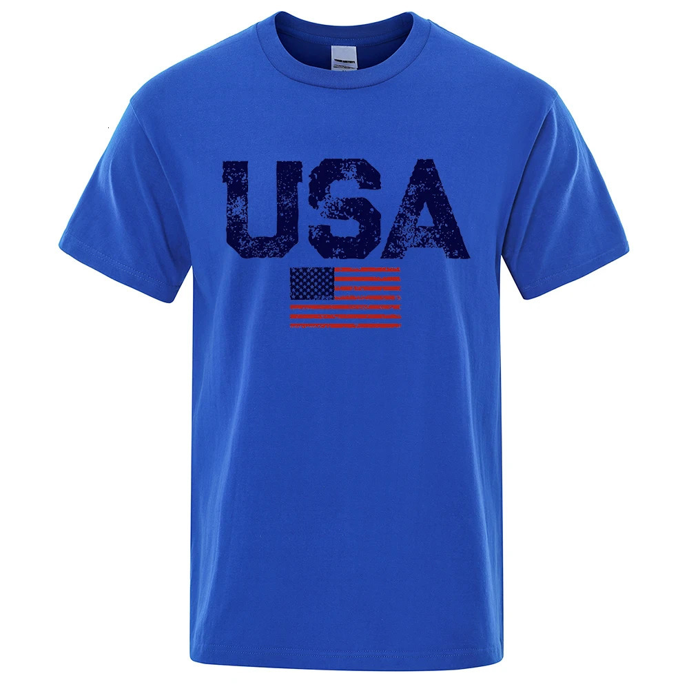 Vintage Usa Flag Street Print Male T Shirts Hip Hop Street Tshirt Summer Casual Cotton Tops large size Breathable Tee Clothes 240410