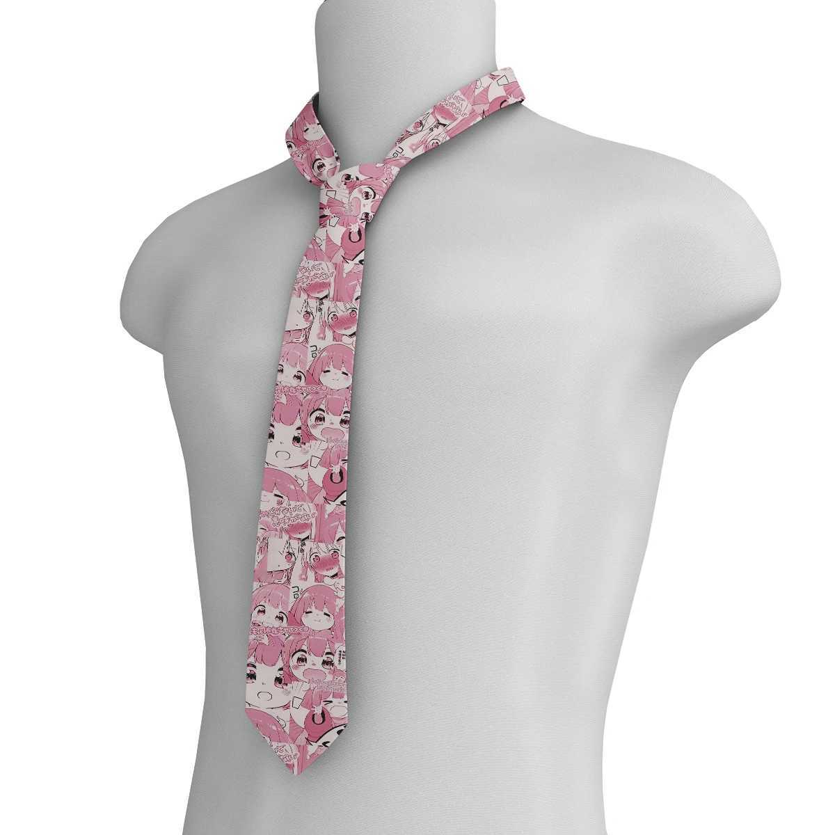 New fashion cartoon printed tie Janese two-dimensional anime tie mens and womens party shirt accories college styleX241109 - view 4