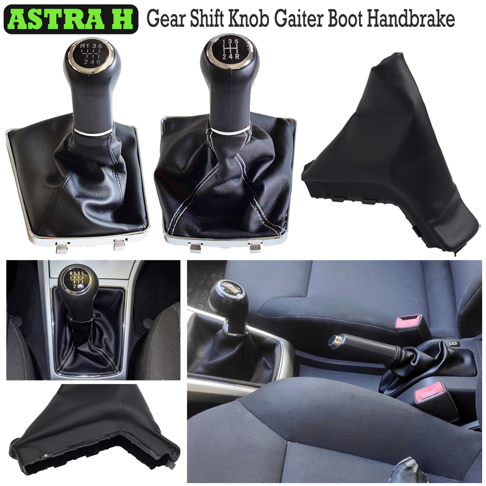 new Car Styling Manual 5 6 Speed Gear Shifter Stick Knob Lever With Leather Dust-Proof Cover For VAUXHALL 2025 OPEL ASTRA III H 1.6 04-10