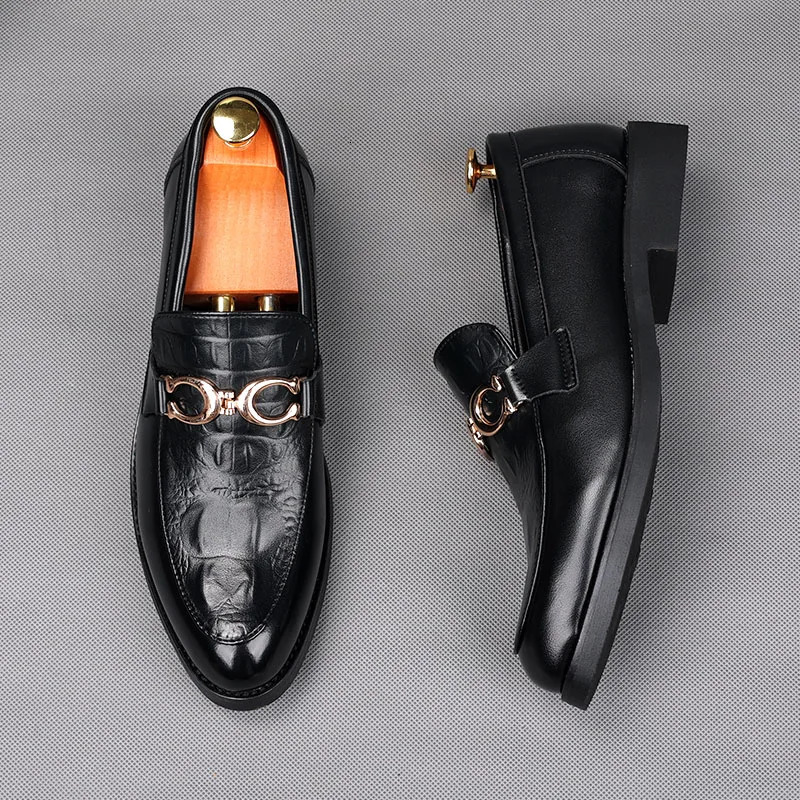 er Mens Balck Penny Loafter Leather Shoes Male Wedding Dress Prom Homecoming Oxford Footwear 241108
