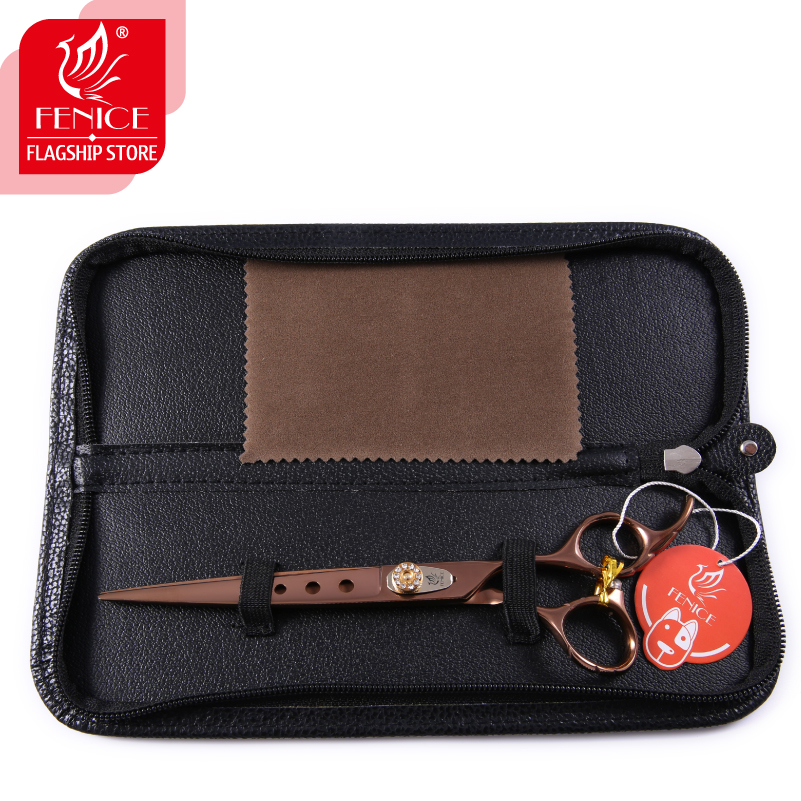Fenice professional high-end 7.0 7.5 8.0 inch pet dog cat grooming cutting scissors straight dog shears grooming scissors