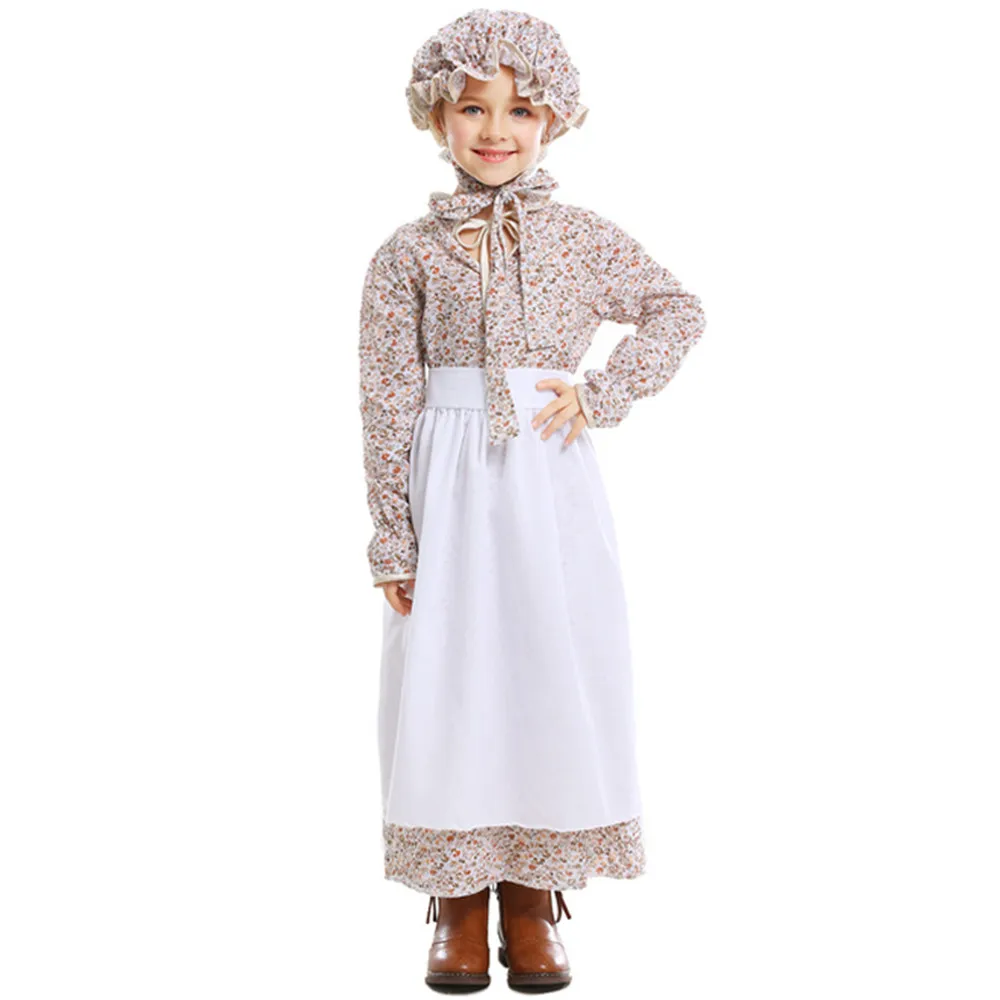Parent-child Wolf Grandma Costume Halloween Fairy Tale Theme Party Women And Girl Cosplay Idyllic Farm Maid Performance Clothing