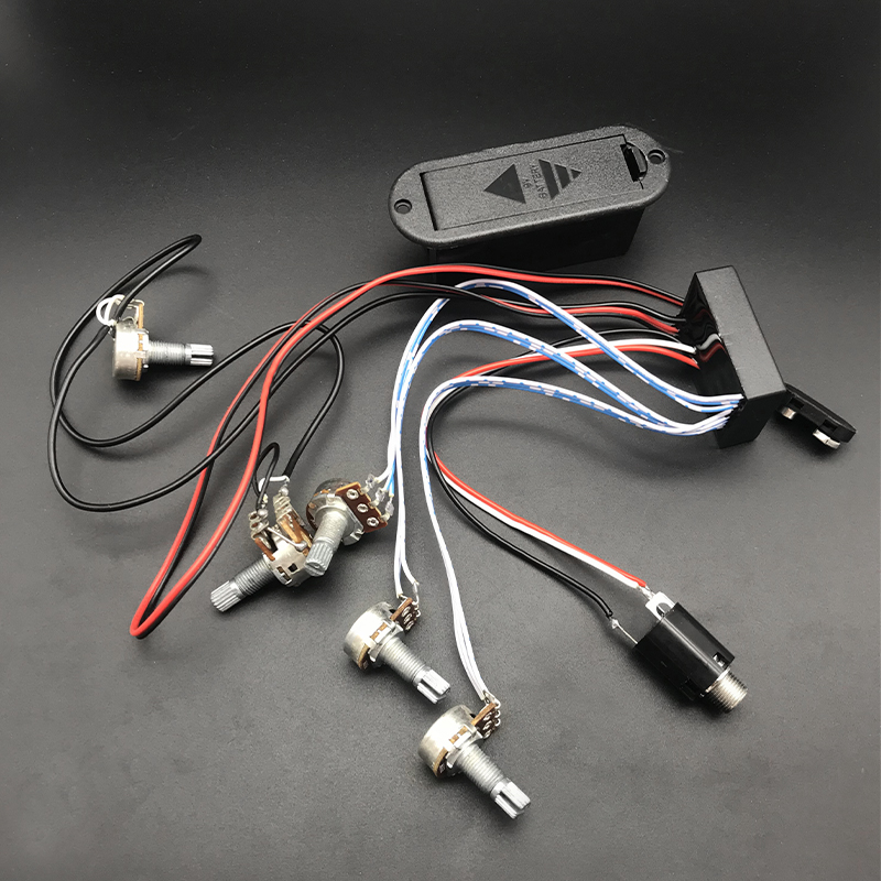2/3 Band Eq Equalizer Preamp Circuit Active Bass Pickup with Control Knobs Guitar Pickup Control System