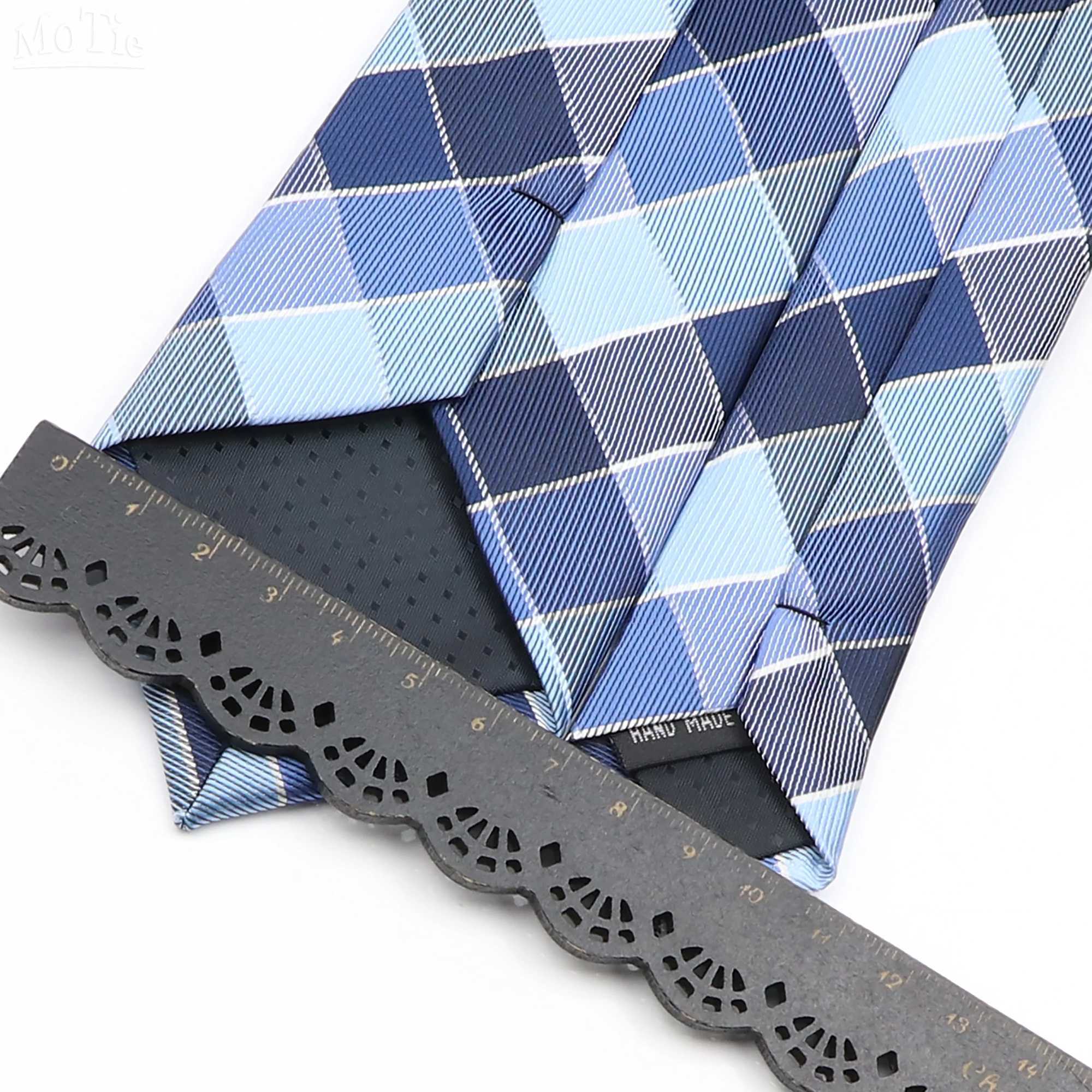 New Jacquard Woven Neck Tie For Men Classic Plaid Ties Polyester Necktie Wedding Busin Party Formal Neck Suit Tie AccoriesX241111