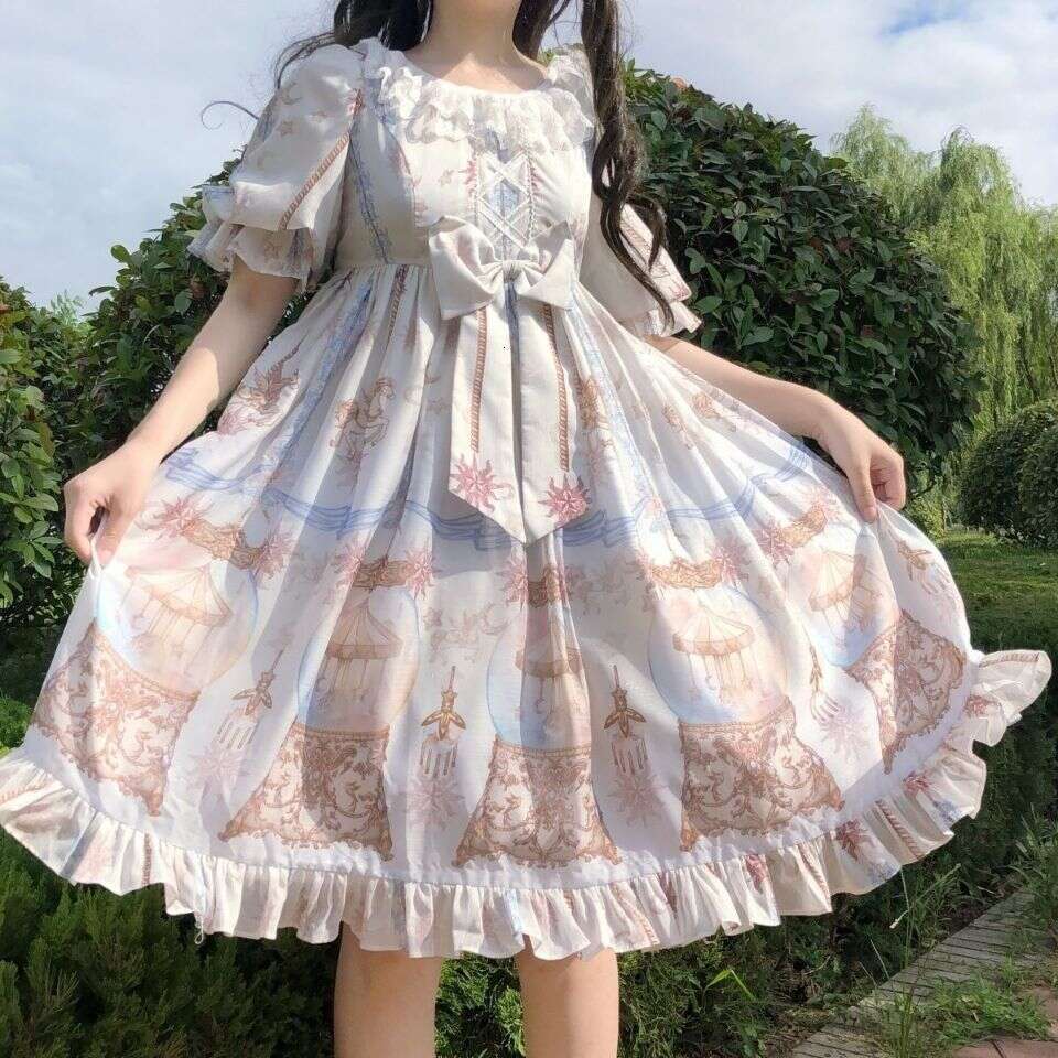 Skirt Glass Paradise Long Sleeve OP Lolita Light Summer Dress
