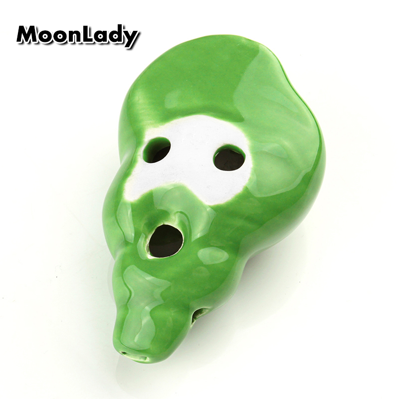 Ocarina 6 Hole Small Conch Ocarina Alto C Tone Beginner Ocarina Tourist Souvenir Teaching Toys Ceramic Pendant