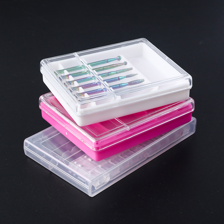 STZ 1pcs Empty Nail Drill Bits Storage Box Stand Display Container Holder Case for Milling Cutter Manicure Tool Accessories #994