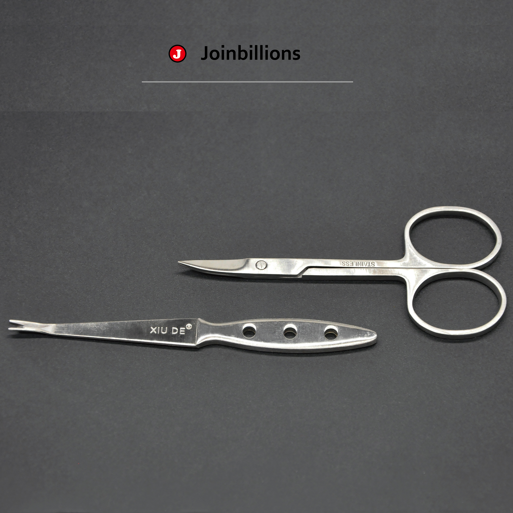Beauty Makeup Scissor and new 2025 Cuticle Pusher 2pcs Set