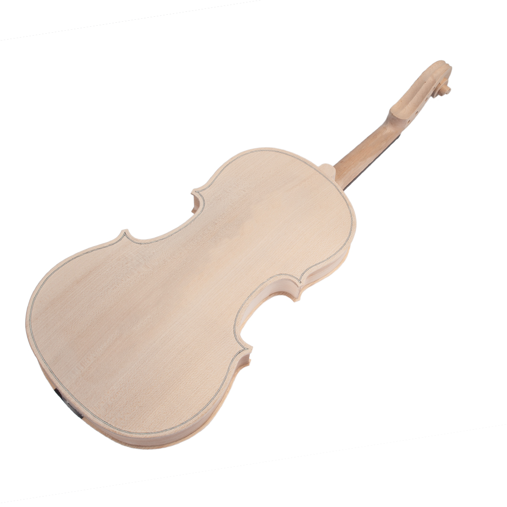 Mugig 3/4 Size Unfinished DIY Violin Acoustic Violin Maple Ebony Fingerboard Fiddle For Violino Accessories & 3/4 Violin Strings