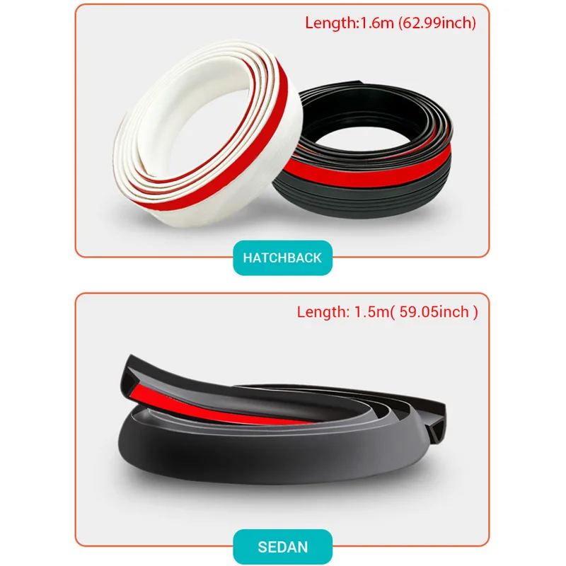 BLALION Car Trunk Lid Gap Seal Strip Rubber Trunk Sealing Strip for Sedan SUV Hatchback Anti Dust Waterproof Auto Weather Strip