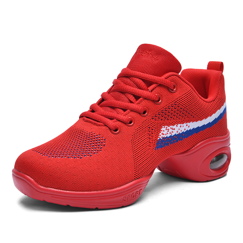 Casual Women Dance Sneakers new Jazz Dancing Shoes Ladies Black Red Mesh 2025 Breath Breathable Modern Sports Shoes Girls Hip Hop Shoes