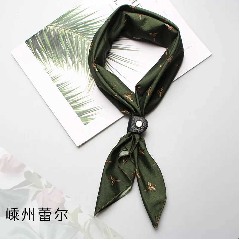 60*60cm Silk Mens Ladies Boys Girls Women Small Square Designer Scarf Men Luxury Accories Ascot Cravat Ties CravatX241109
