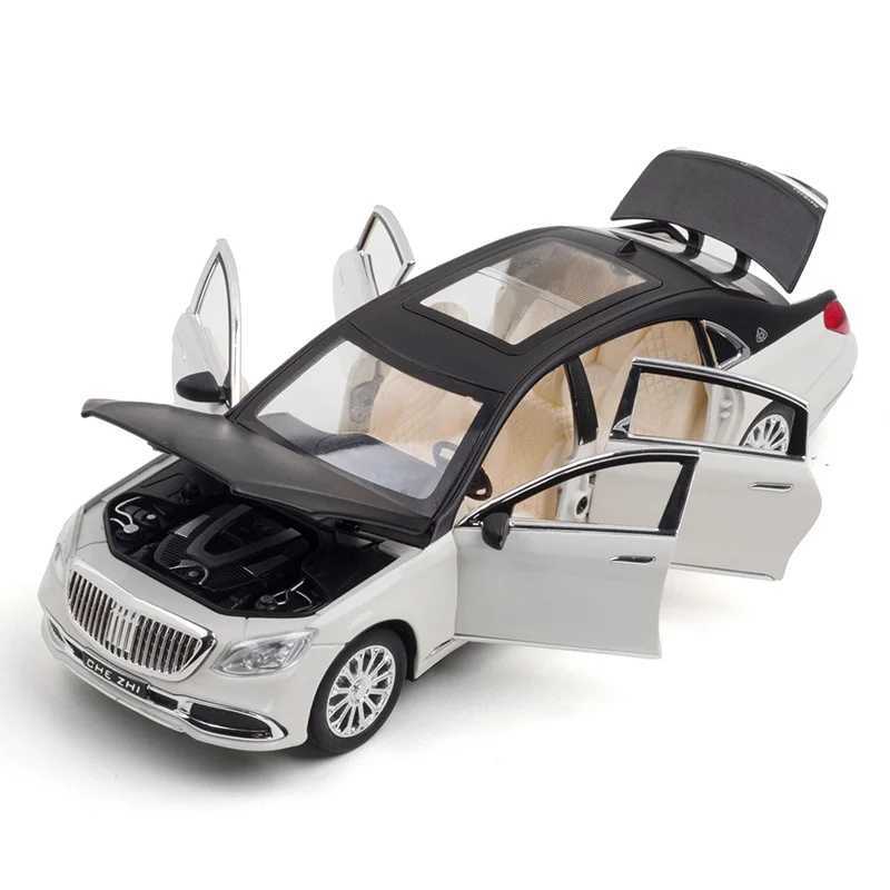 1 24 Mercedes Benz Maybach GLS600 Alloy Model Cars Diecast Toy Car Simulation Sound Light Vehicle Toys Model Gifts For KidsXJ241109