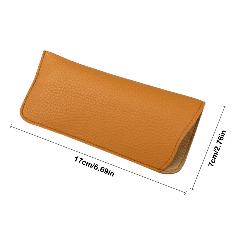 Glasses Soft Leather Bag Sunglasses Case Glasses Case Anti-slip Cover Myopia Glasses Bag Earphone Storage Protective Cover smile