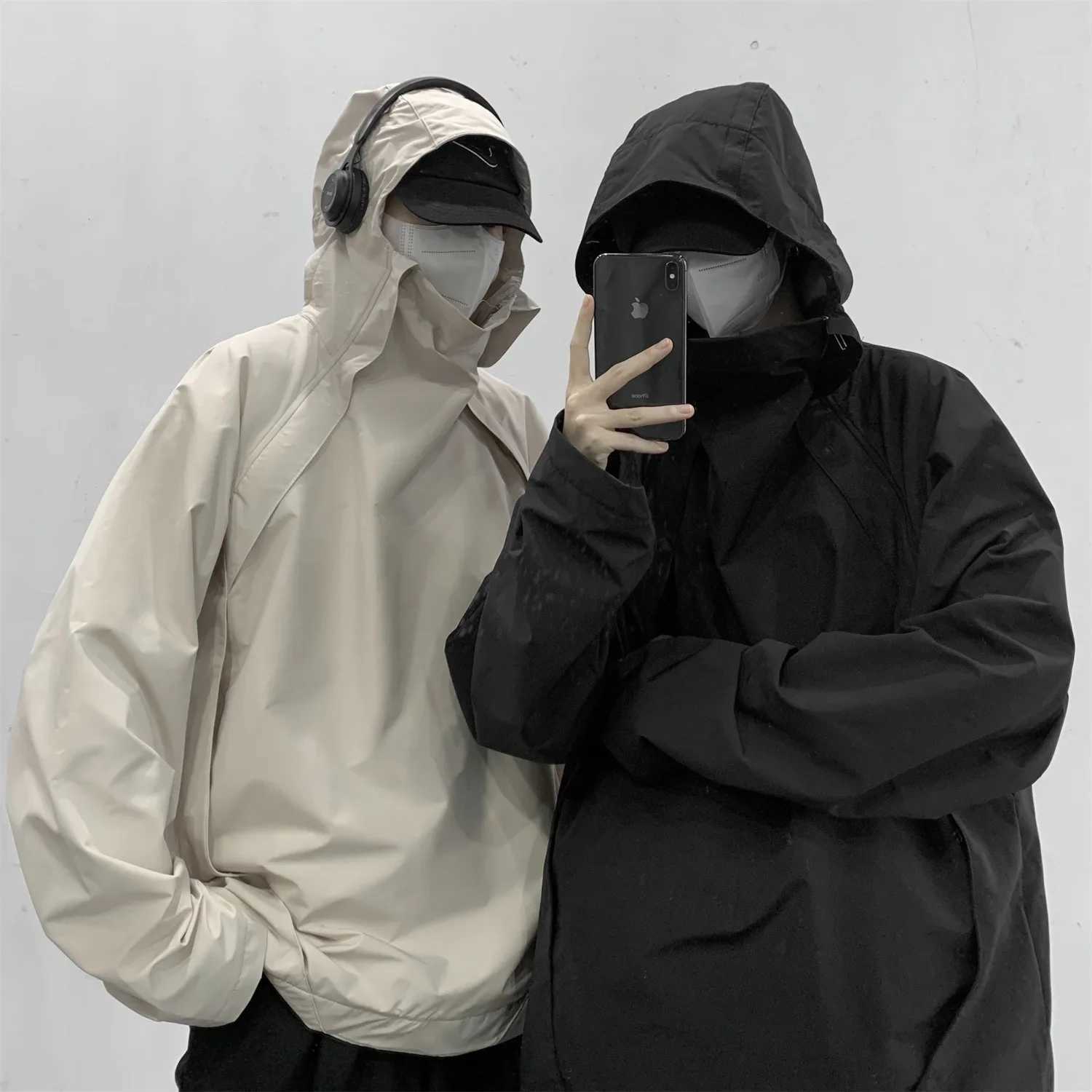 Autumn jacket mens fashion jacket solid casual clothing windproof jacket mens pilot jacket waterproof hiking top W241111