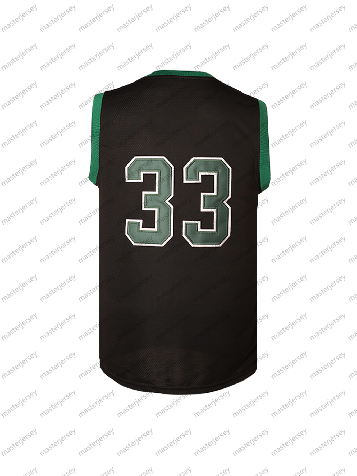 #33 GOAT Men's Basketball Jersey Black Sweatshirt - Embroidered Movie Mesh Sleeveless Stitched Spot Goods Jerseys Breathable Slight Stretch Polye