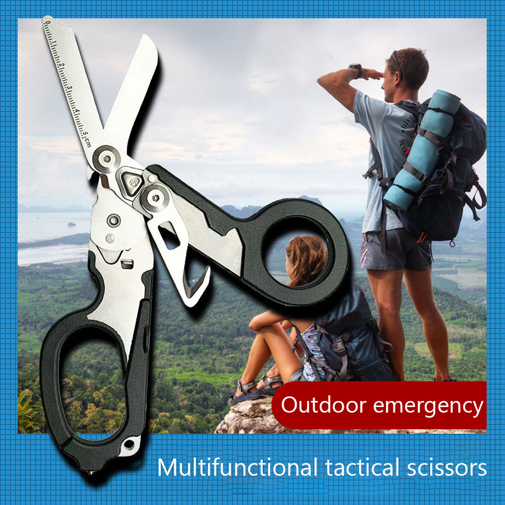 Survival Equipment Trauma Shears Rescue Scissors Tactical First Aid Kit Folding Multitool Paramedic Scissors EDC Hand Tools