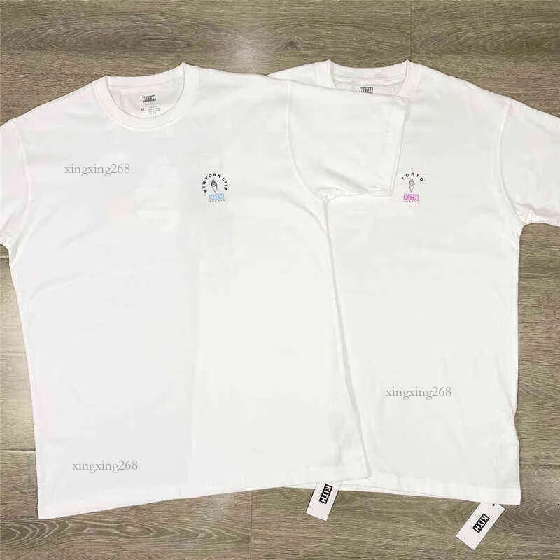 2021ss KITH TREATS LOCALE Tee T-shirt Men Women Vintage 1:1 High Quality White ice Tops Y220516