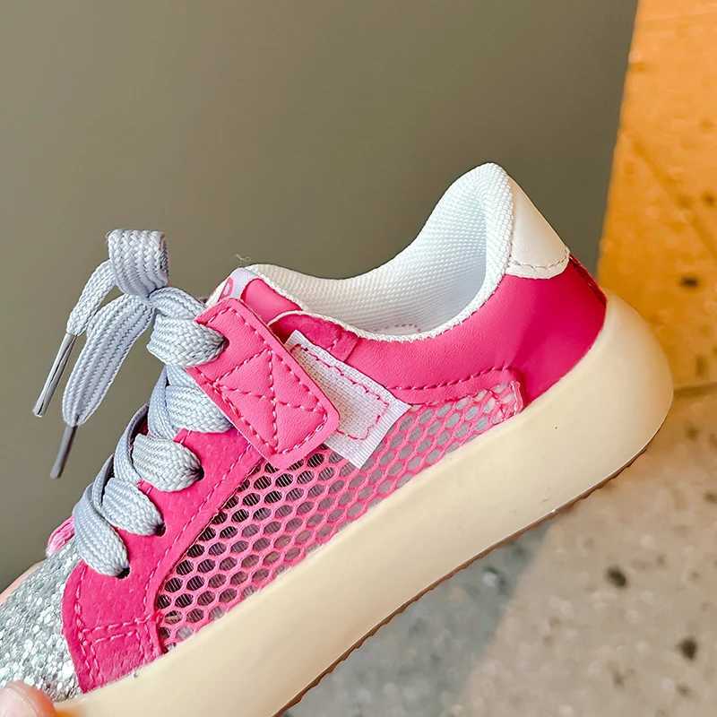 Girls Boys Comfortable Shoes Anti-skid Lightweight Casual Versatile Casual Mesh breathability Shoes Sequined Childrens Shoes X2502241