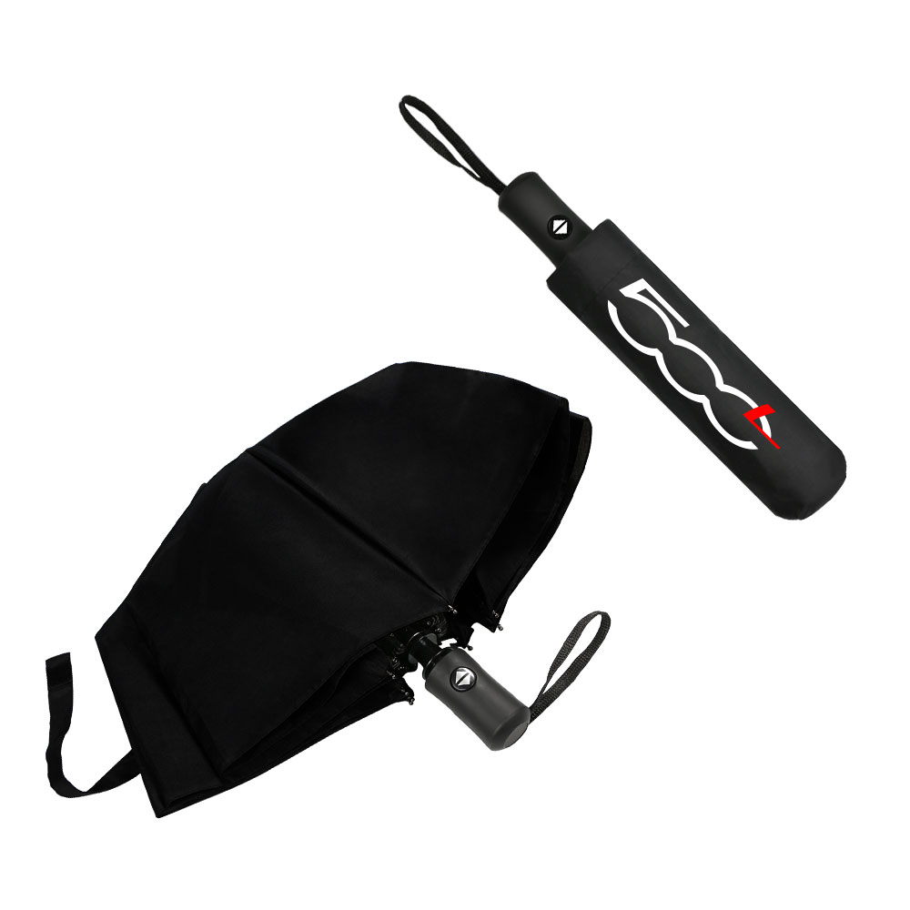 Car Fully Automatic Folding Windproof Umbrella For Fiat 500 500C 2012 500X 500L Abarth Sunshade With Car Logo Umbrella Parasol