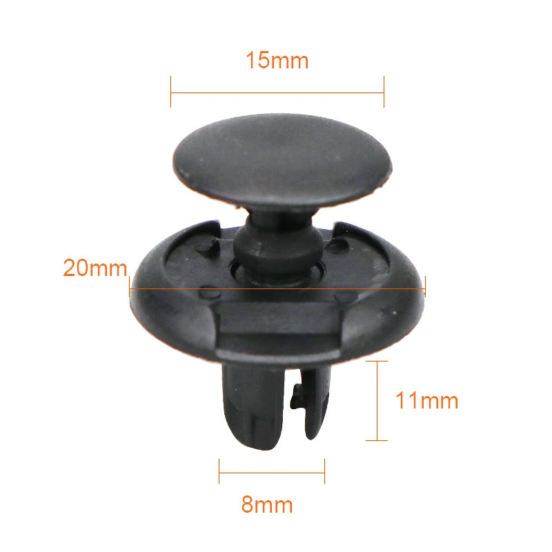 10/20/50pcs 8mm Auto Bumper Fastener Rivet Retainer Push Car Door Trim Panel Clip Fasteners for Honda Fit Accord CRV