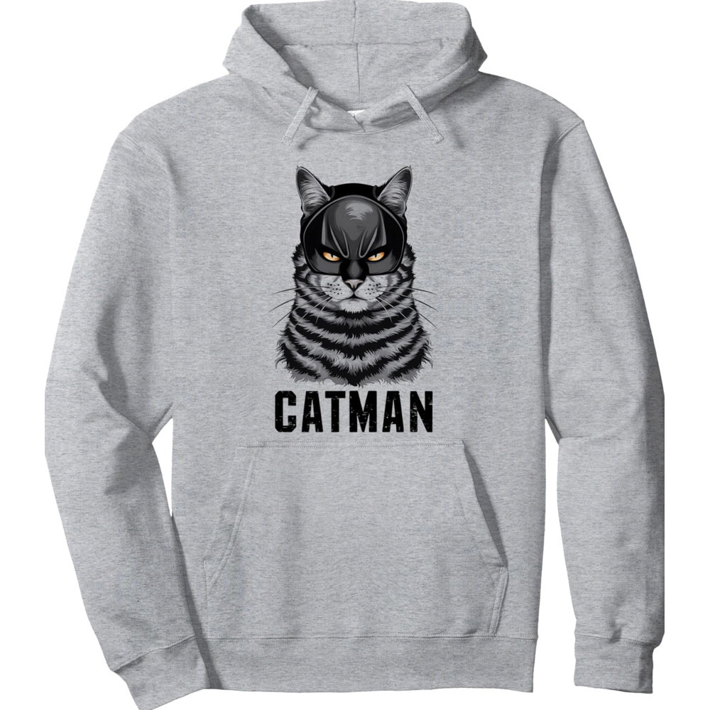 Hoodie for Mens Womens Catman Superhero Cat Dad Cat Mom Funny Cat Lover Design Pullover Hoodie Graphic Hoodies sweatshirt