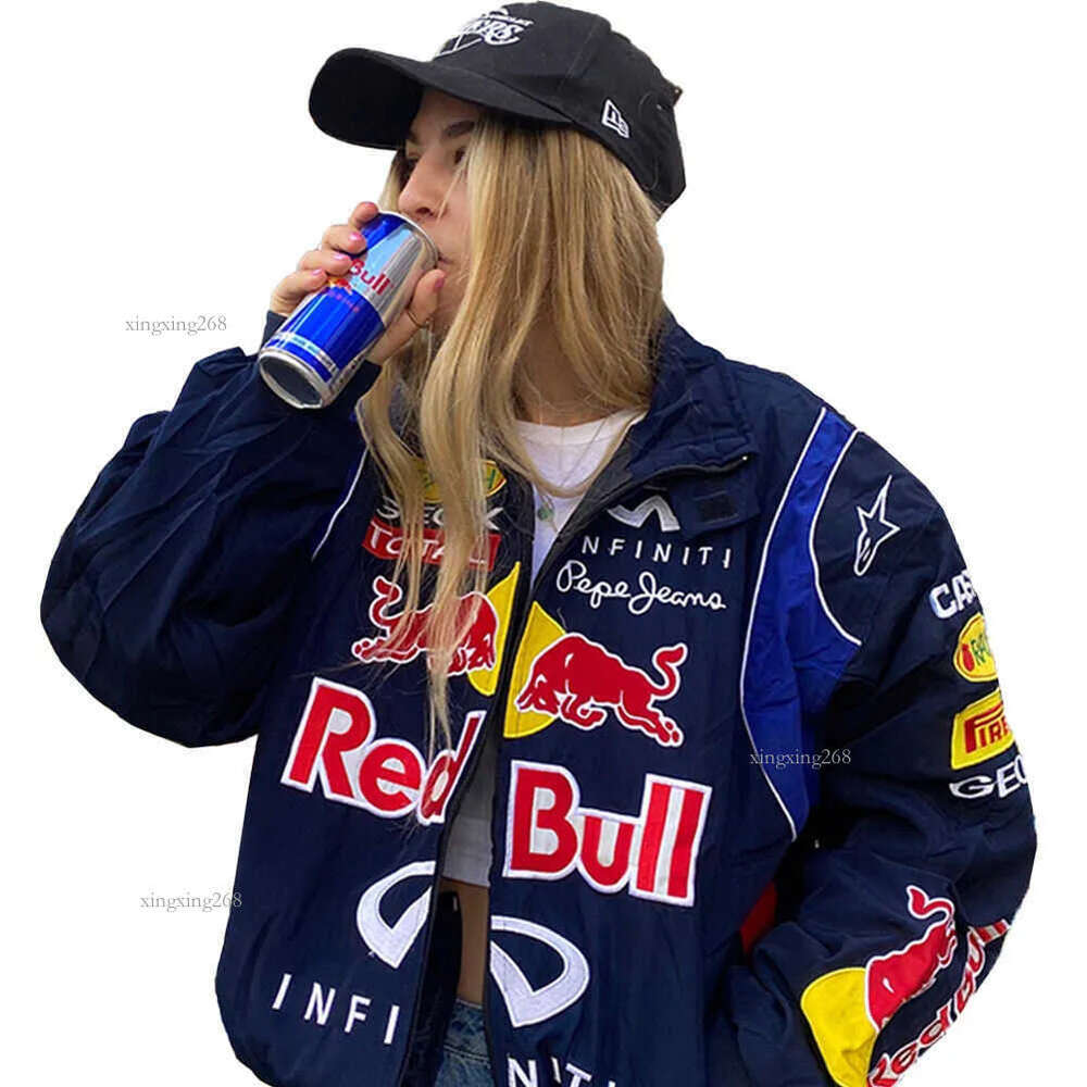 Women Jackets Motorcycle Cycling Designer Spring And Autumn New Sporty Racing Jacket Black Print Casual Loose Sleeve Windbreaker Coat fall Clothes for
