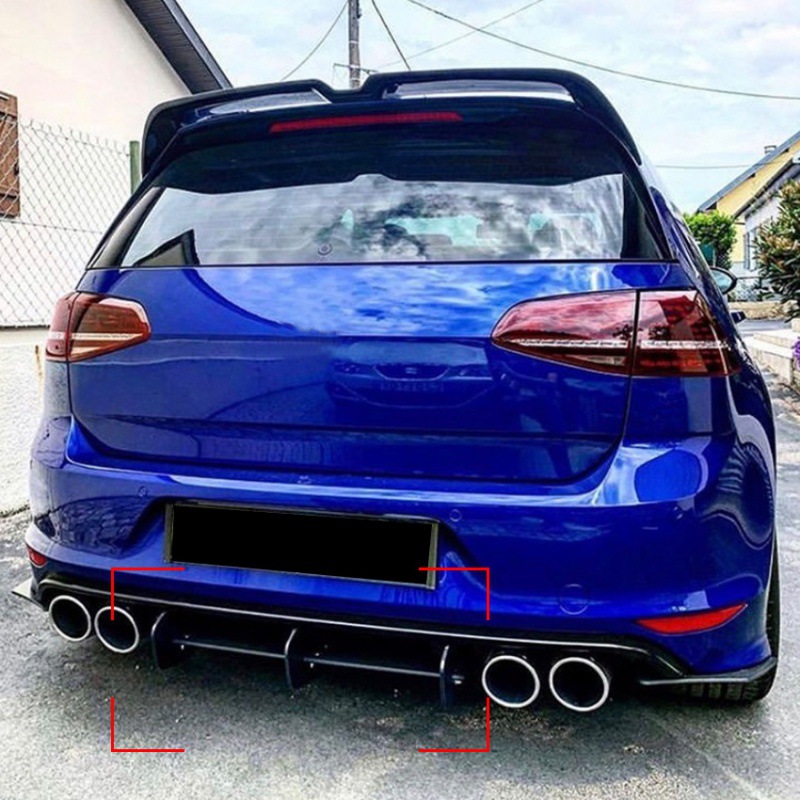 High Quality Car Bumper Diffuser Rear Side Splitters Spoiler Lip For VW Golf VII 7 R R-Line 2013-2016