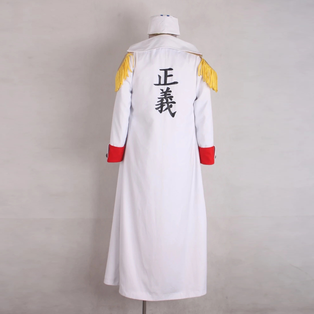 Anime One Piece Marines Admiral Sakazuki Admiral Akainu Whole Jackets Hat Glove Set Cosplay Costume With Red Uniforms Suit