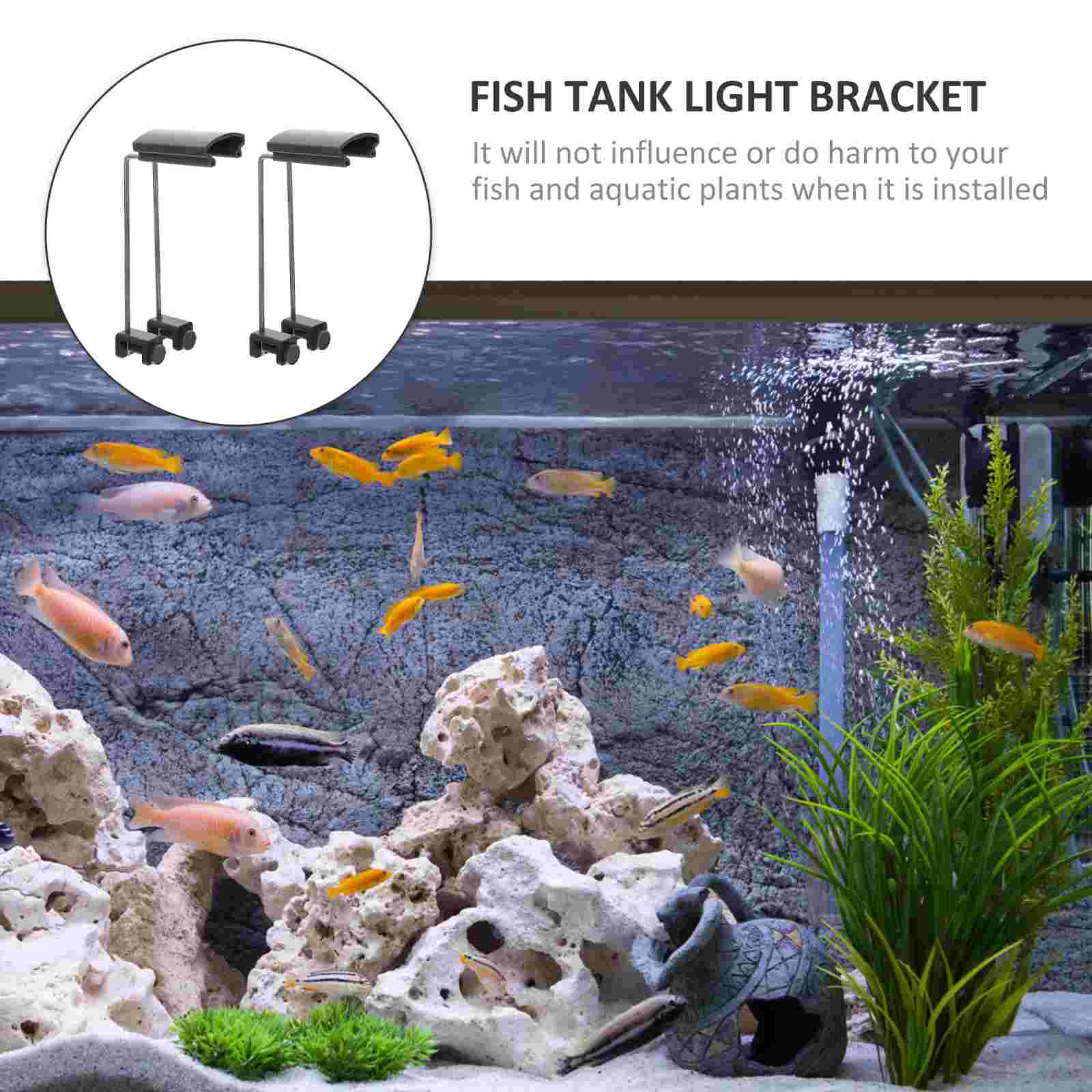 2 Pcs Fish Tank Light Bracket Holder Plastic Aquatic Lamp Aquarium Plant Accessories Bowl