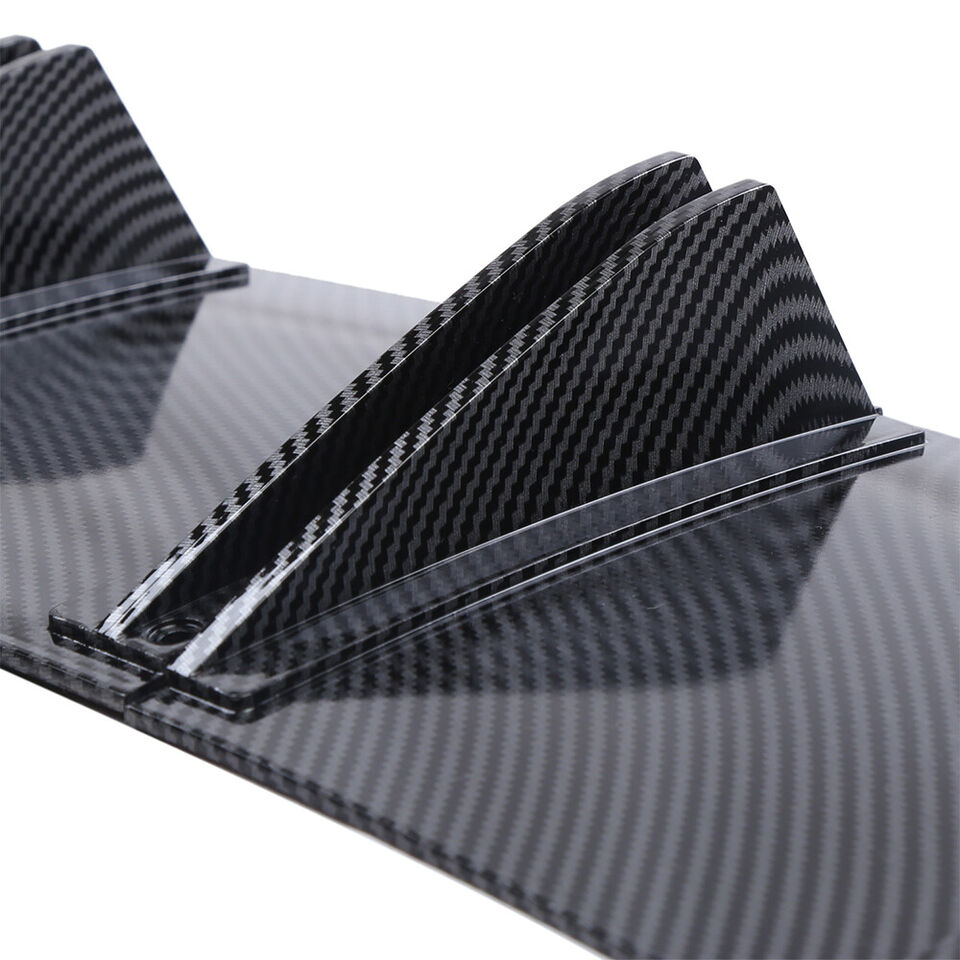 2pcs Universal Car Rear Bumper Lip Spoiler Splitter For Acura TL ILX TLX TSX MDX RDX 5 Fins 81.5cm Diffuser Shark ABS body kit