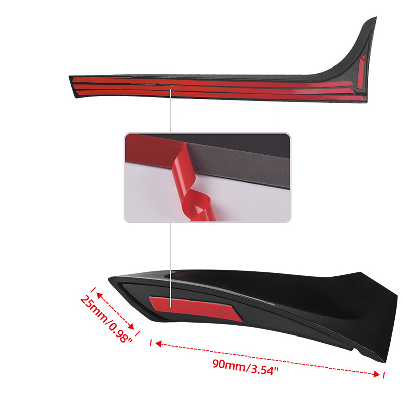 Rear Window Side Spoiler Wing For VW Golf 6 MK6 GTI GTR GTD Stadard 2008-2012 Glossy Black Plastic Auto Accessories