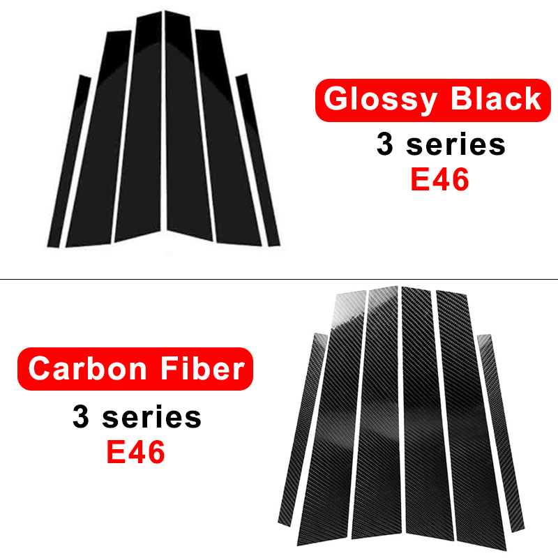 Glossy Car Window B-Pillar Trim Sticker For BMW F30 E46 E90 G20 330i 318i 325i 320i 328i Door Pillars Post Wrap Film Accessories