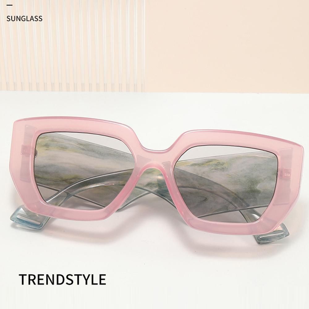 New Oversized Thick Frame Sunglasses Women Men Vintage Square Sun Glass Modern Shades Retro Male Female Sunnies Driving Goggles