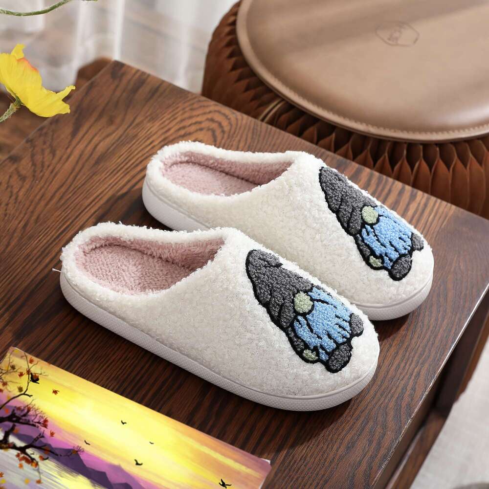Christmas Comfy All-Season Plush-ed Slippers - Cute Cartoon Pattern, Easy Slip-On Indoor Shoes with Soft ing