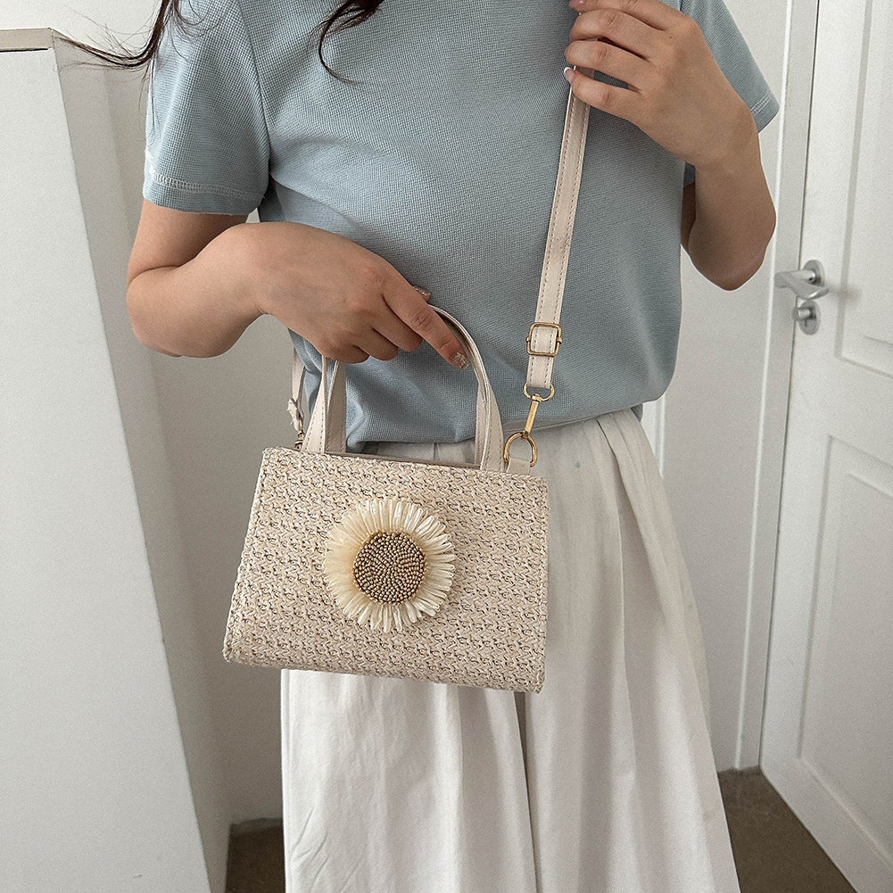 Straw Bags Summer Beach 2024 Women Tote Bags Designer Handbags Purse Weave Zipper Adjustable Strap Shoulder Crossbody Bag
