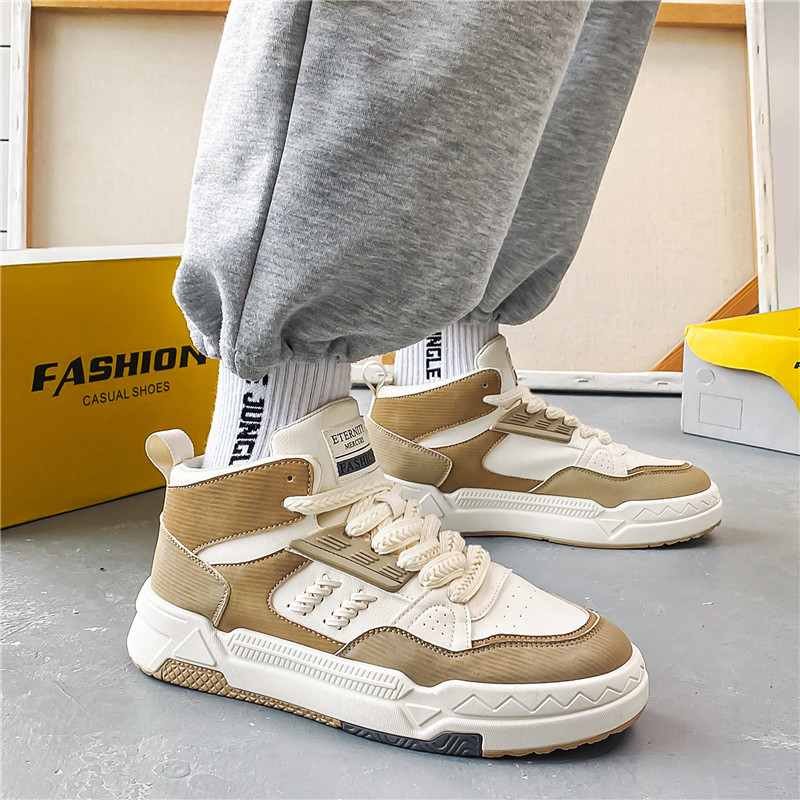 Men's Spring and Autumn New Korean High Top Casual Shoes Free Shipping.