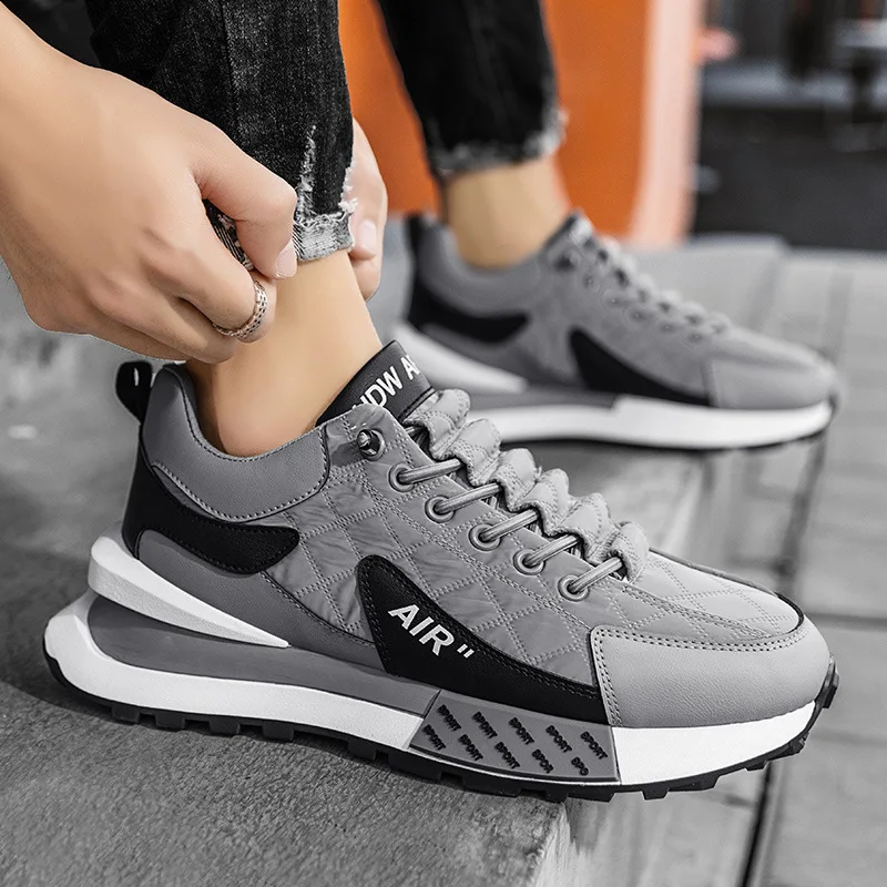 2024 New Men's Casual Sports Shoes Sulfide Shoes Men's Walking Anti slip Thick Sole Sports Shoes Flat Soles Versatile Men Shoes