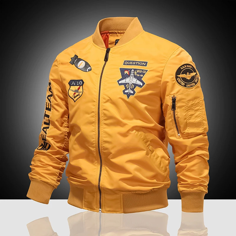 Ma-1 American Overalls Pilot Autumn And Winter Thickened Baseball Uniform Trendy Coat Mens Military Fan Jacket Men 240327