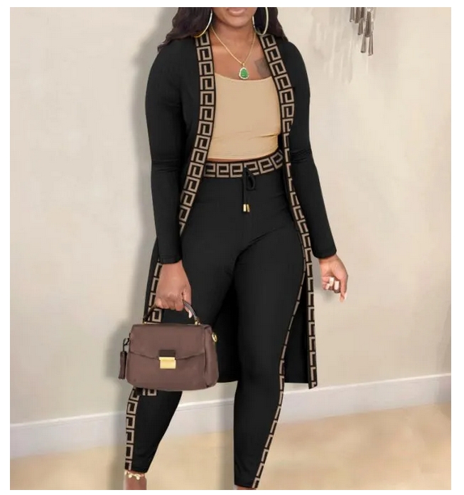 Luxury Womens Tracksuits Geometric Printed Three Piece Set Sports Vest Windbreaker Jacket Sweatpants Jogging Suit Stretchy Designer Sets Women Clothes