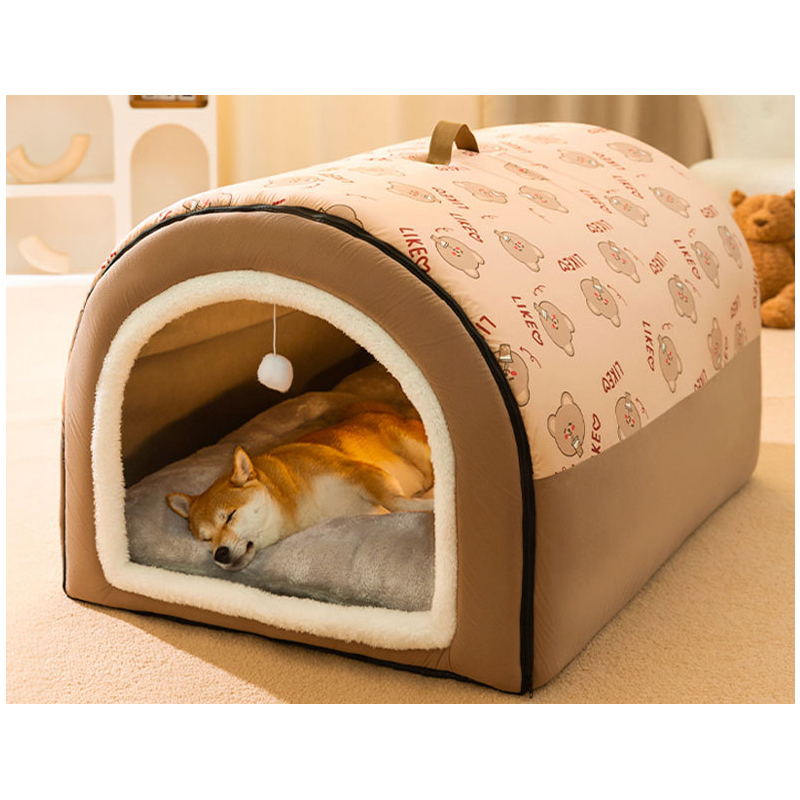 Large dog winter warm house removable bed four seasons large dog house type cat kennel pet supplies